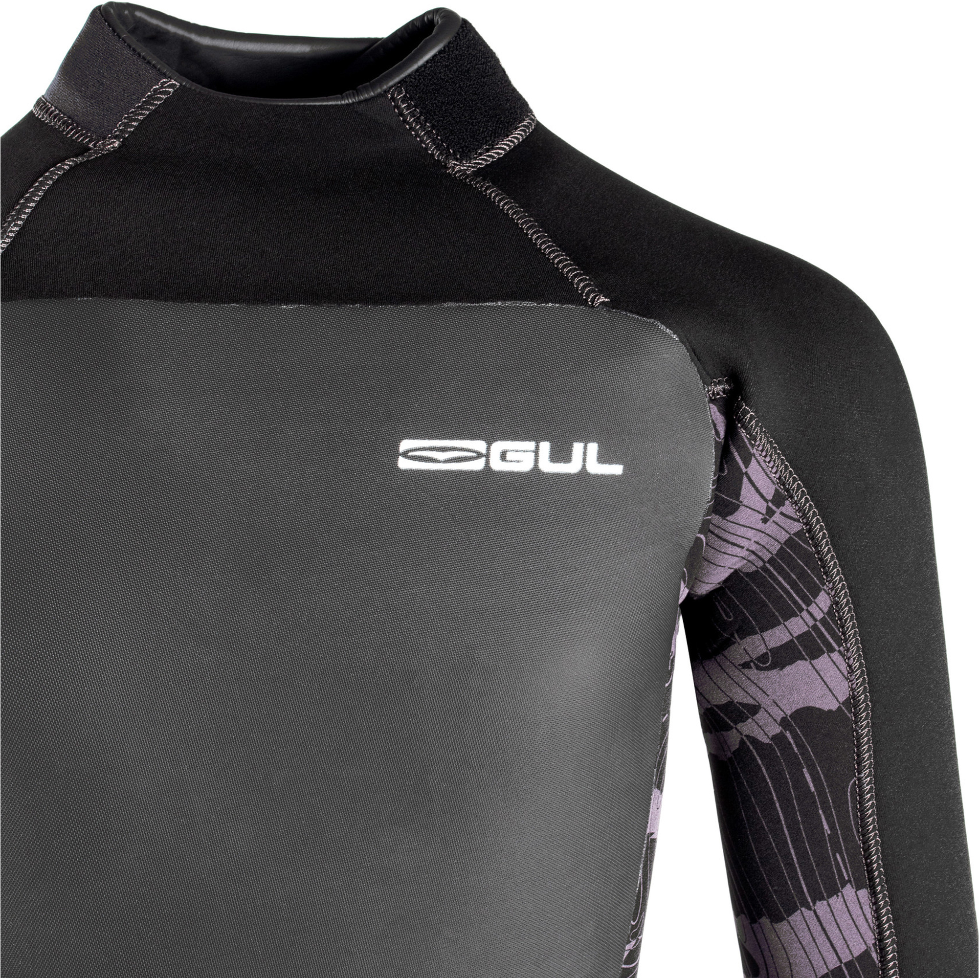 2025 Gul Junior Response 5/3mm Back Zip Wetsuit RE1218-C1 - Charcoal / Contour Camo